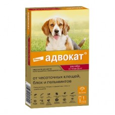 Адвокат капли д/соб от 10 до 25кг (Эланко)  1/3 УПАК (256338)