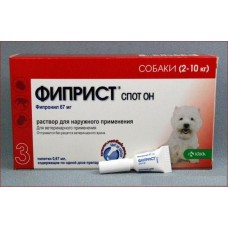 Фиприст спот-он д/соб.67мг/0,67мл №3 2-10кг 3пип.в упак. (КRKA) (373464)