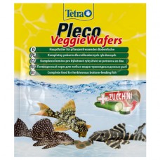 TETRA Pleco Veggie Wafers 15г с добавлением цукини для донных рыб 257313 (374711)