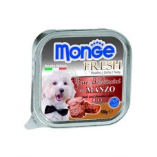 MONGE 100гр Dog Fresh консервы для собак говядина 1/16 (00379350   )