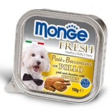 MONGE 100гр Dog Fresh консервы для собак курица 1/16* (00379351   )