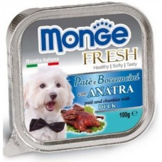 MONGE 100гр Dog Fresh консервы для собак утка 1/16 (00379353   )