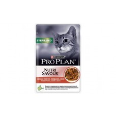 PRO PLAN CAT 85,0 пауч д/стерил кошек Говядина соус  1/26 (379431)
