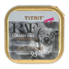 TITBIT Консервы д/собак RAF 100,0 Говядина ламистер 007655 1/15 (380372)