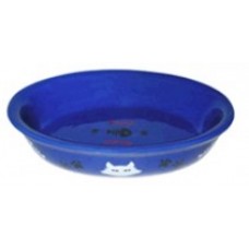 Миска керам. 0,15л 15*10*3,5см  овальная, синяя с кош .морд. №1 1/30 (380443)