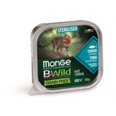 MONGE 100гр  Cat Bwild Graifree консервы из тунца с овощами 2898   1/16 (00388074   )