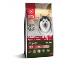 BLITZ Holistic 0,5кг д/с ADULT BEEF & WHITE FISH беззерновой Говяд/Белая рыба 1/24   5623 (388205)