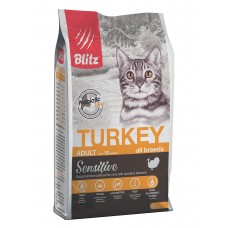 BLITZ Sensitive 2 кг д/к ADULT CATS TURKEY Индейка 1/6  0269 (388241)