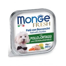 MONGE 100гр Dog Fresh консервы для собак курица с овощами 3031*   1/16 (00388863   )