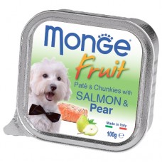 MONGE 100гр  Dog Fruit консервы для собак лосось с грушей 3246   1/16 (00388868   )