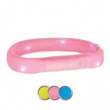 Ошейник Мигающее кольцо для собак USB, L–XL: 70 см/30 мм, синий ТРИКСИ (389382)