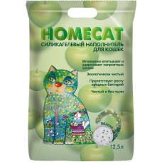 HOMECAT 12,5л/5кг силикагелевый наполнитель  Яблоко (389898)