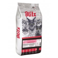BLITZ Sensitive 10кг д/к ADULT CATS LAMB /сухой корм для взрослых  кошек с Ягненком 0238 (389920)