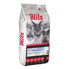 BLITZ Sensitive 10кг д/к STERILISED CATS TURKEY/для стерил. кошек с Индейкой 0559 (389922)