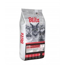 BLITZ Sensitive 10кг д/к ADULT CAT BEEF /сухой корм для взрослых кошек Говядина   1365 (389925)