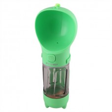 Бутылка-поилка с отсеком для пакетиков Drink & Clean PetStandArt, 200мл., 26х9,5см, Зеленый (00391827   )