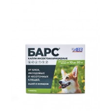БАРС капли инсектоакарицидные для собак от 10 до 20 кг (1 пип. по 1,34 мл), -3806-  1/60 (393048)