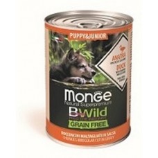 Monge Dog BWild GRAIN FREE Puppy&Junior беззерновые консервы из утки с тыквой и кабачками для щенков всех пород 400г (31968) (00393084   )