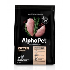 AlphaPet Superpremium 0.4 кг с цыпленком для котят ,беременных и кормящих кошек 1/14 0907 (00393687   )