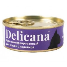 Delicana 100гр конс.индейка для взр.кошек  1*24  3693 (00393933   )