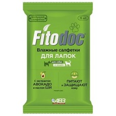 FITODOC влажные салфетки для лап собак и кошек  15*20см    1/24 (394055)