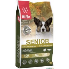 BLITZ Holistic 1,5кг.SENIOR DOG  TURKEY & SALMON/беззерн, кор.для собак старше 7 лет 3542 (394222)