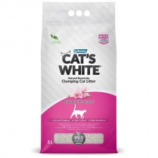 Cats White Baby Powder комкующийся наполнитель с ароматом детской присыпки для кошачьего туалета 5л (394337)
