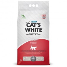 Cats White Natural комкующийся наполнитель натуральный без ароматизатора для кошачьего туалета 5л (394342)