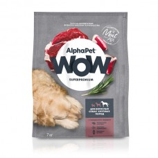 AlphaPet WOW Superpremium 7 кгс говядиной и сердцем для взрослых собак средних пород 1874 (394400)