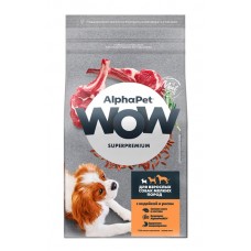 AlphaPet WOW Superpremium 7 кг д/собак взрослых мелких пород с индейкой и рисом 2222- --  03,24  1/1 (394402)