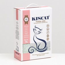 KISCAT Premium White Classic гигиенический наполнитель 7 л. (394468)