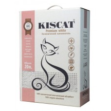 KISCAT Premium White Classic гигиенический наполнитель 20 л. (394469)