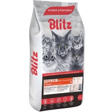 BLITZ Classic 10кг ADULT CATS POULTRY . д/взр. кошек с Домашней птицей 0764 (394534)
