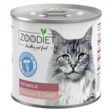 Zoodiet Metabolic Chicken/Beef/С курицей и говядиной для кошек (обмен веществ), 240 г 1341 (394805)