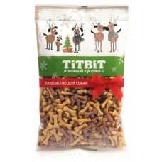 TITBIT Бисквиты Мясные косточки мини для собак (Новогодняя коллекция) 120 г 022962 (395335)