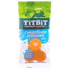 TITBIT Съедобная игрушка косточка с индейкой Mini для собак мал пород 014417  1/20 (395523)