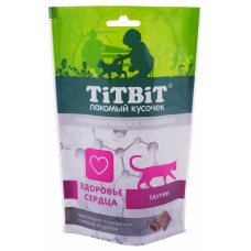 TITBIT Хрустящие подушечки для кошек с мясом индейки для здоровья сердца 60 г 015414  1/25 (395535)