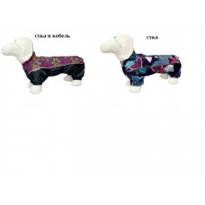 Комбинезон для собак OSSO Fashion, р.55-1 (кобель) черный/из водоотталкивающей и ветрозащитной ткани Дьюспо, с повышенной пропиткой,без подклада (395779)