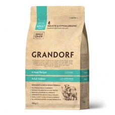 GRANDORF CAT 400гр 4 Meat PROBIOTIC INDOOR (4 мяса с пробиотиками для кошек)   1/30 (396358)