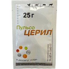 Пульсоцерил 25гр/пак колистин окситетрациклин эритромиц витамины 1/150 (396522)