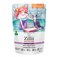 ZILLII Cat 85г Urinary Care HEALTHY CARE  влажные(пауч) д/кошек. РН контроль Ягнёнок в соусе  5445   1/24шт (403464)