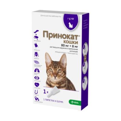 Принокат 80 мг капли на холку д/кош более 4кг