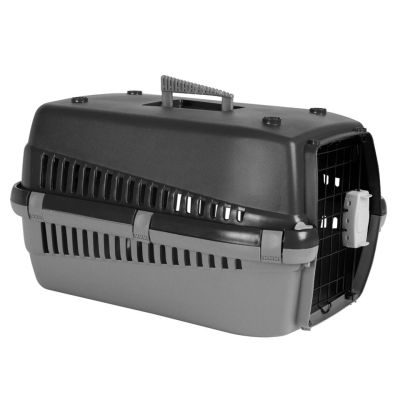 Переноска Economic пластик серая 54*38*33см Keiko