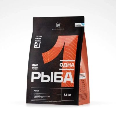 Одно Мясо 1,5кг д/кошек с рыбой   6/12