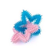 Игрушка д/собак Звезды с шипами, для чистки зубов WOGY 14х11х11см  арт.10922-8589