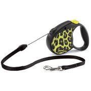 Рулетка 20кг 5м Flexi Safari cord M 5m 20 kg yellow leopard ГЕРМАНИЯ
