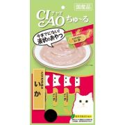 INABA ЧАО ЧУРУ 14г*4 пюре куриное филе и кальмар, д/кошек (уп48) 4RU106