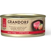 GRANDORF конс. д/кошек 70 гр. Филе тунца с креветками 1/6