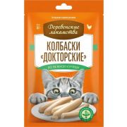 Деревенские лакомства д/кош Колбаски Докторские из нежной курицы 6*10г