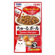 INABA Churu Ball Лакомство д/кош Топпинг Тунец Магуро/Кацуобуси 3шт/30г (Новый)